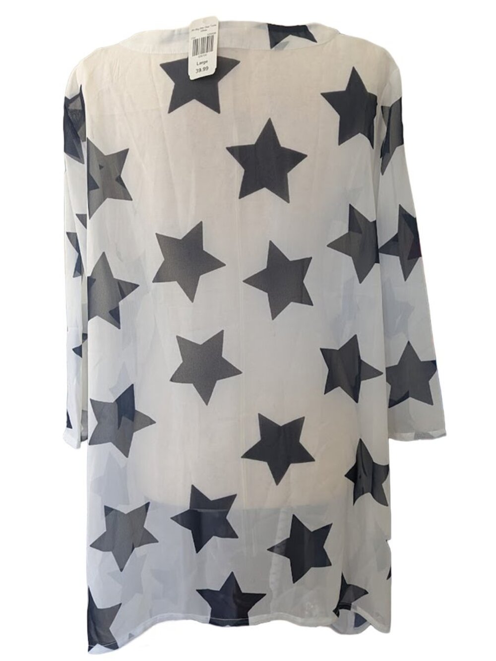 NWT Indigo Soul Sheer Star Pattern V-neck Tunic - Picture 5 of 11